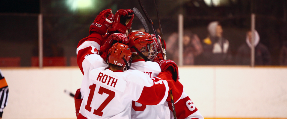 Men's Ice Hockey Post 9-2 Victory Over Widener