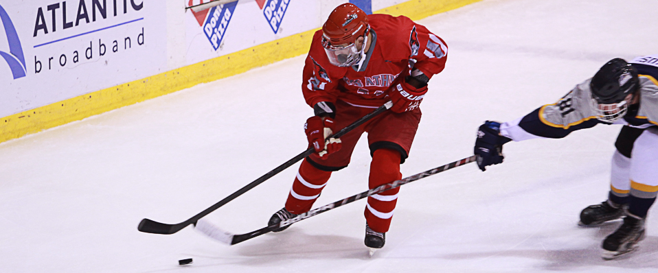 Men's Ice Hockey Wins in OT Over Ranked Neumann, 5-4