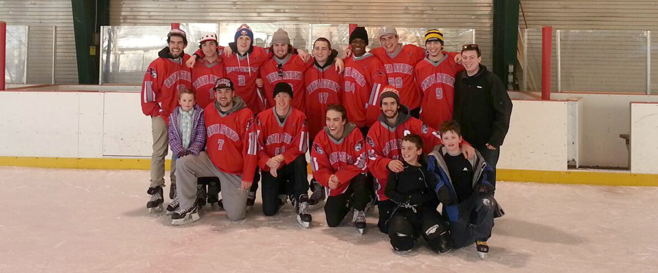 Men's Hockey Team Skate with Lions Fans
