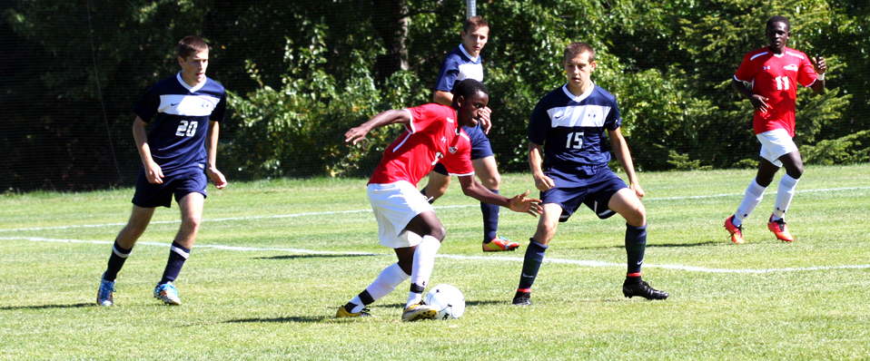 Men's Soccer Earns First NEAC Program Win Against PSU-Berks, 3-2