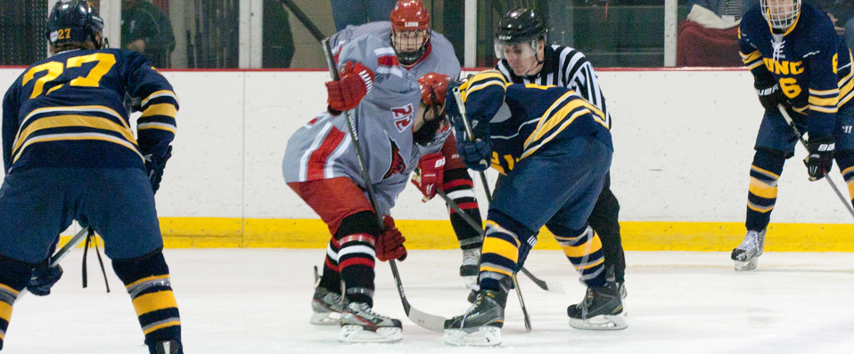 Men's Ice Hockey Takes Down D1 Villanova 5-4 in OT