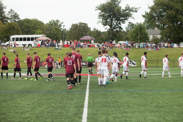 Late surge pushes men's soccer past Cairn 4-2