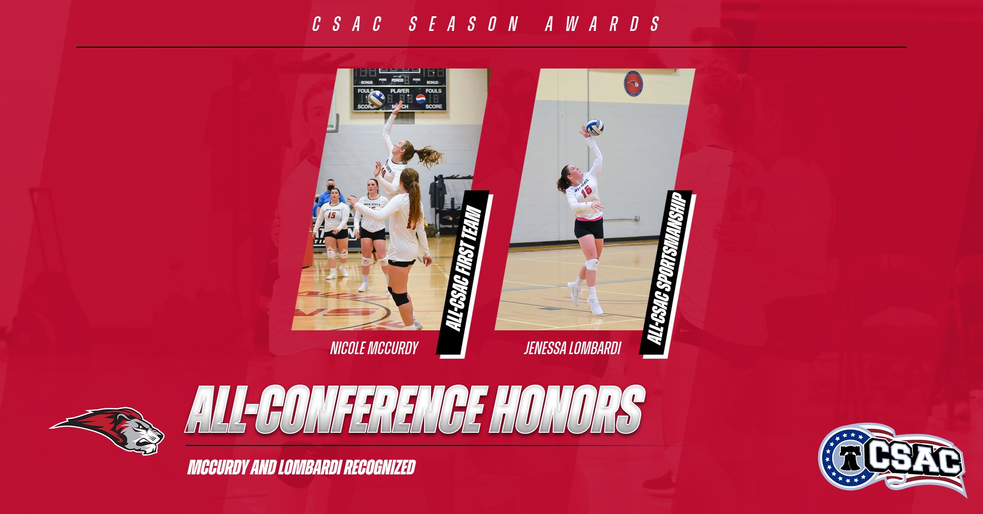 McCurdy garners first team honors, Lombardi recognized for sportsmanship