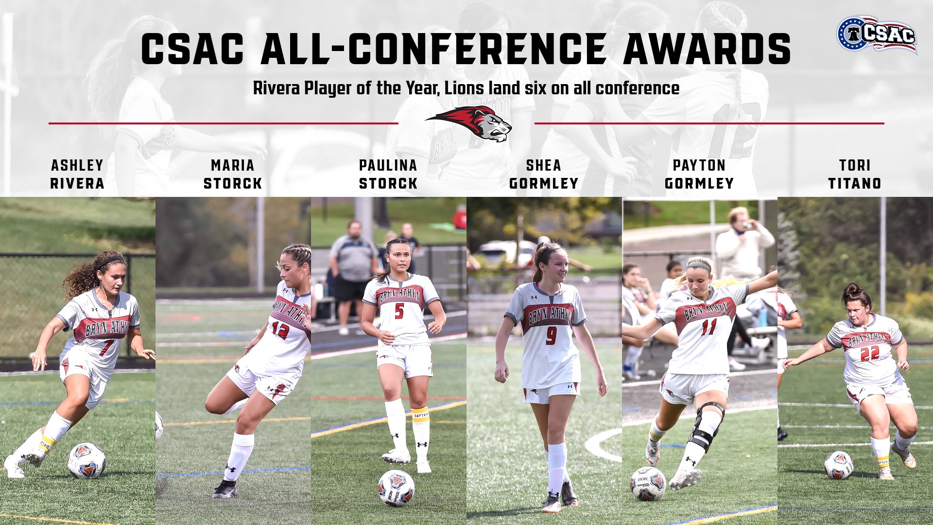 Rivera nabs player of the year as women's soccer places six on All-CSAC