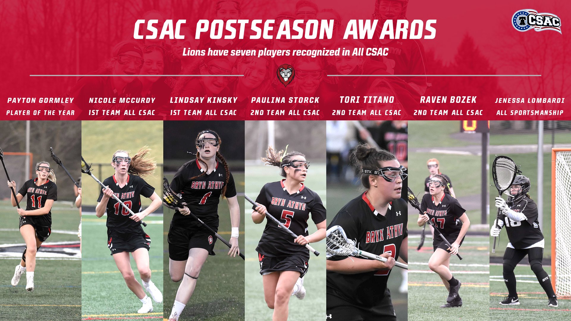 Women's lacrosse place seven on All-CSAC Team