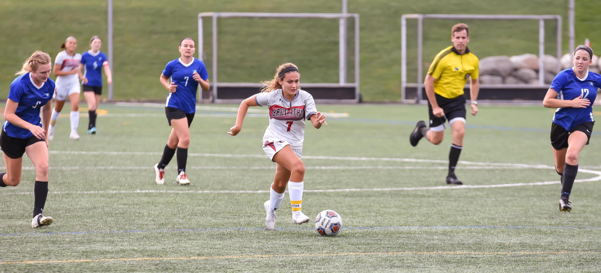 Rivera nets a hat trick as women's soccer roars past the Defenders in conference opener