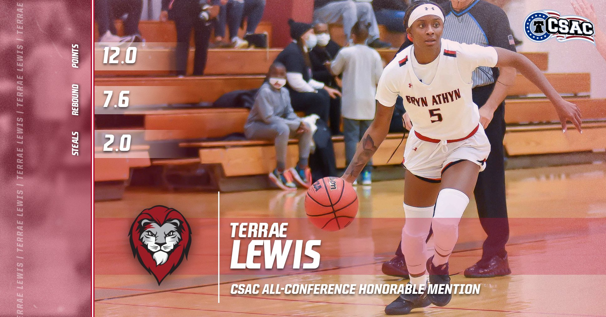 Lewis named Honorable Mention for CSAC Postseason Awards
