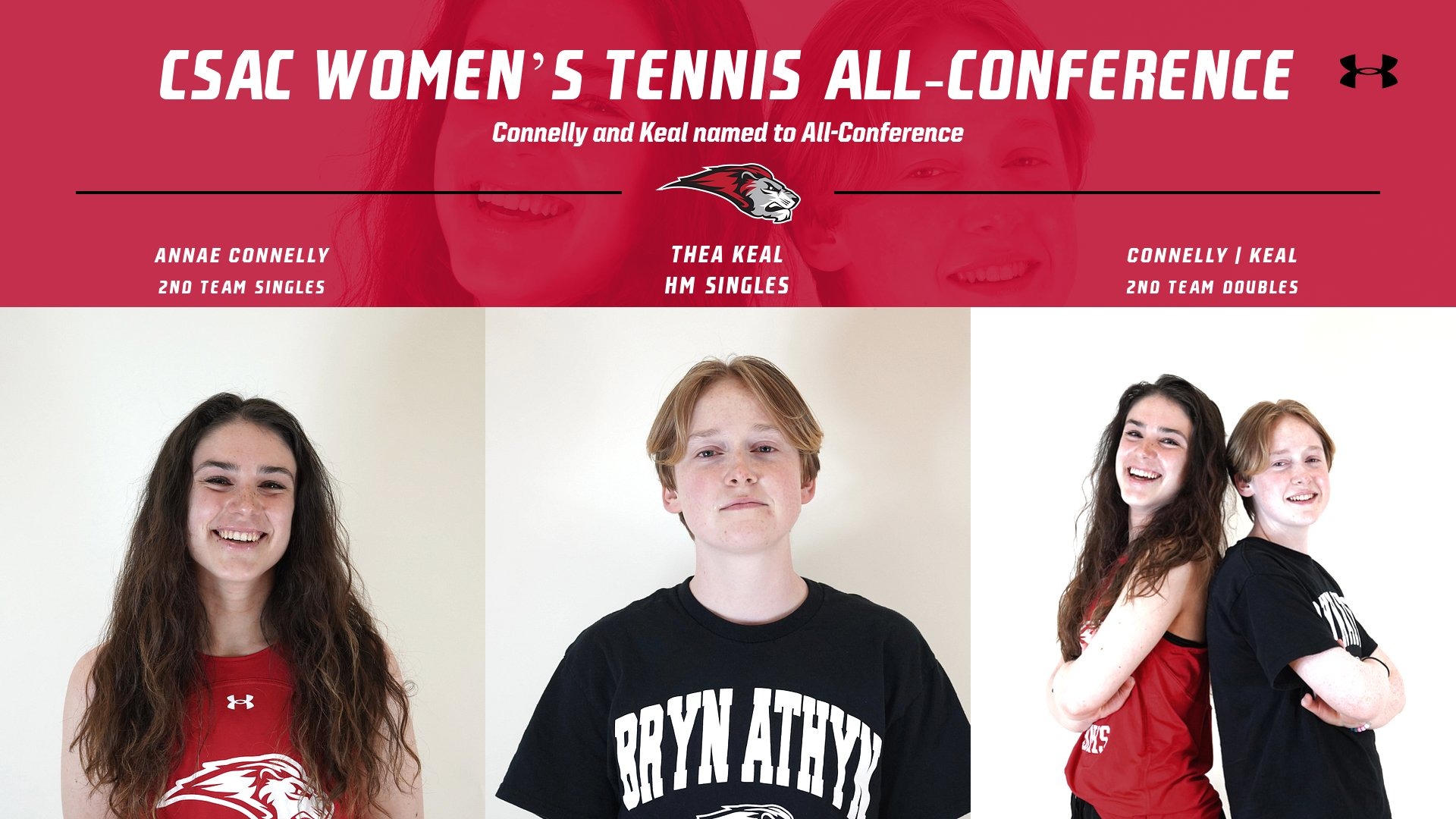 Connelly and Keal named to All-Conference for Women's Tennis