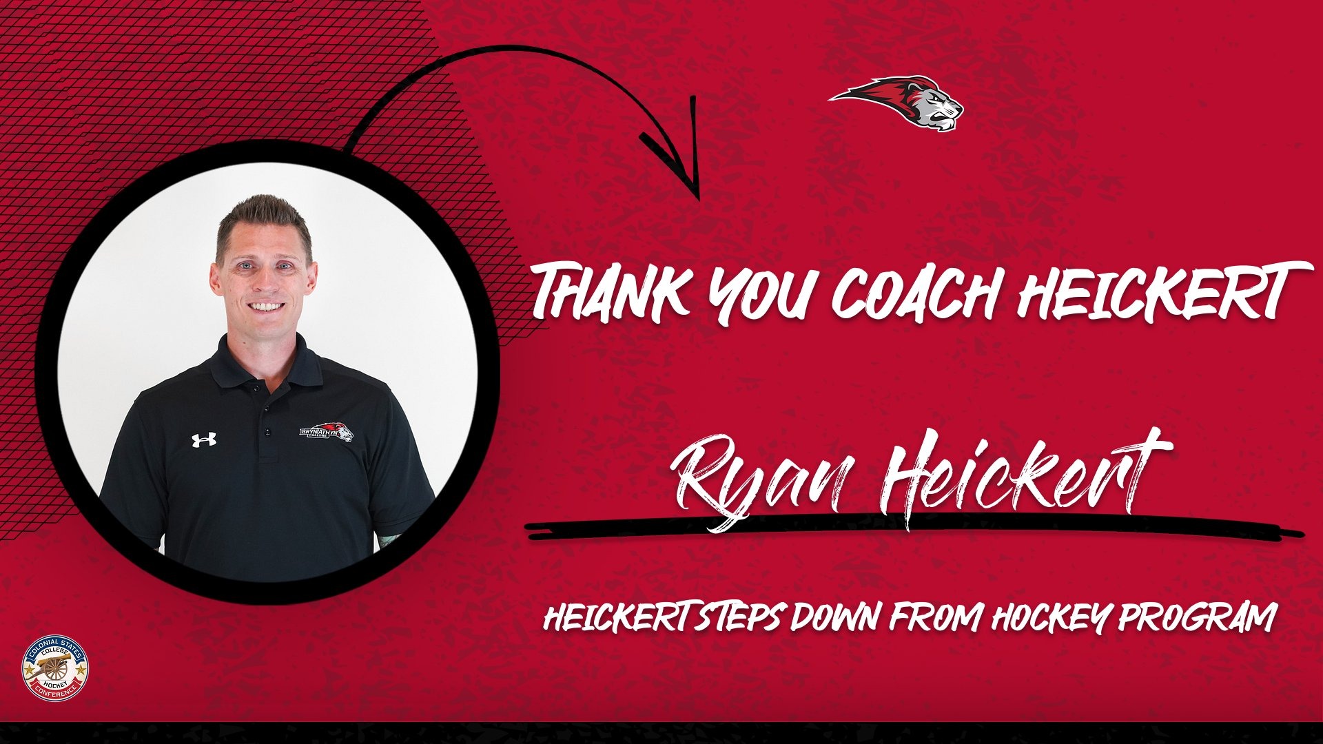 Ryan Heickert steps down as Head Coach of Men's Ice Hockey